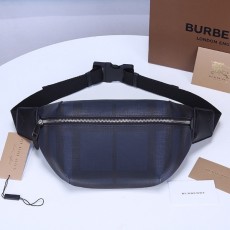 버버리 미디엄 런던 체크 레더 범 백 80142371