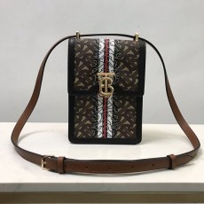 버버리 모노그램 스트라이프 E 캔버스 로빈 백 80304271