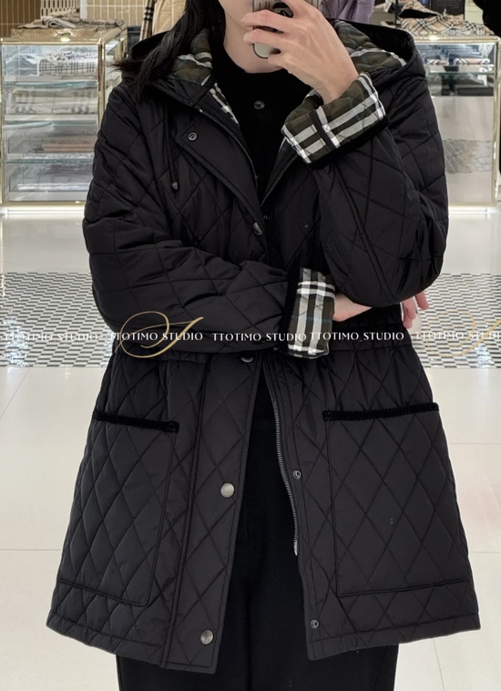 버버리 데본 퀼팅 파카