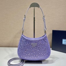 프라다 아플리케 클레오 새틴백 1BC169